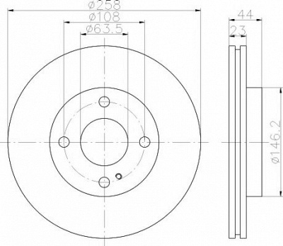HELLA PAGID 8dd355115371 -  Тормозной диск
